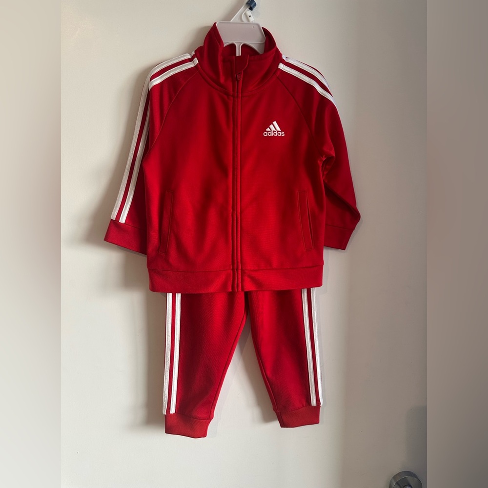 Adidas Bold Red Infant Jacket